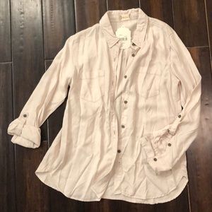 Cream Button Up Long Sleeve